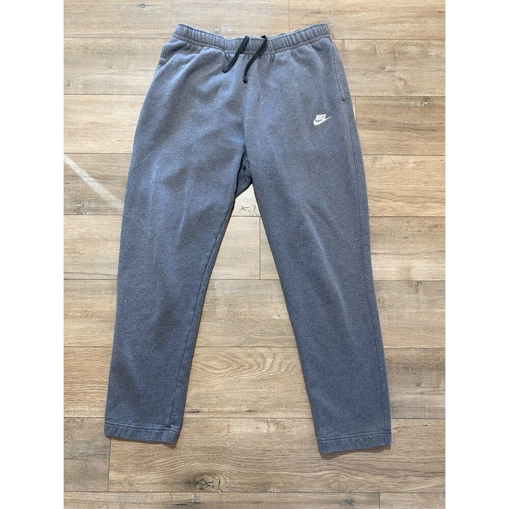 Nike Club Fleece Jogger Mens XLT Gray Pocket Sweatpants BV2707-071 Open Hem